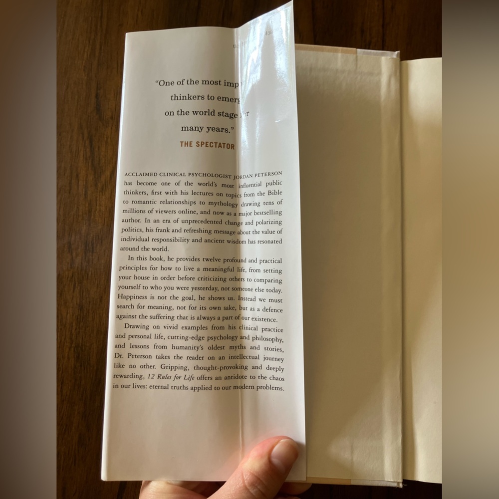 12 Rules for Life by Jordan B. Peterson - White & Gold Hardcover - Picture 2 of 6